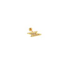 Real Gold Zig Zag Nose Piercing With Screw lock 0102 NP1009