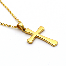 Real Gold Plain Cross Necklace with Chopard Chain 1926/11 CWP 1670 - 18K Gold Jewelry