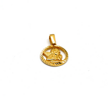 Real Gold Round Small Angel Pendant 0407 P 1804