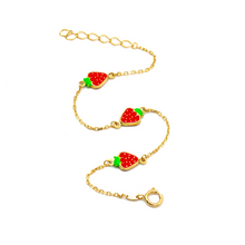 Real Gold Strawberry Bracelet 6726 K1235