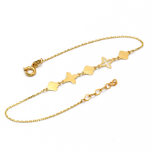 Real Gold Flower Bracelet 0132 BR1482