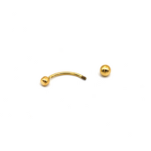 Real Gold Plain Belly Navel And Nose Piercing 0018 BP1018