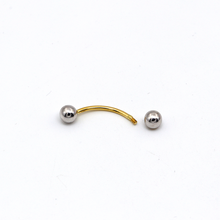 Real Gold 2 Color Plain Belly Navel And Nose Piercing 0017 BP1019