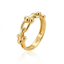 Real Gold GZTF Horsebit Chain Link Ring (Size 5) 0003 R2940
