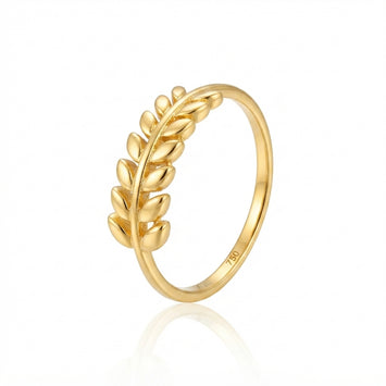 Real Gold Olive Leaf Branch Ring (Size 5) 0010 R2964