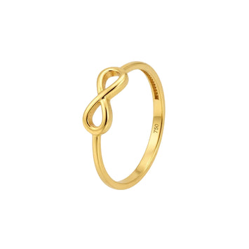 Real Gold Plain Infinity Ring 0470 (Size 7) R2523
