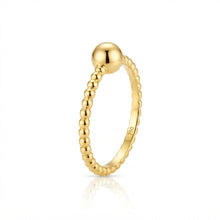 Real Gold Dome Bubble Beaded Ring (Size 5) 0016 R2944