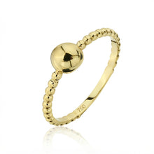 Real Gold Dome Bubble Beaded Ring (Size 5) 0016 R2944