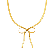 Real Gold Snake Chain Bow Design Necklace (40 C.M) 0041 N1542
