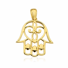 Real Gold Openwork Hamsa Hand Pendant 0050 P 2047