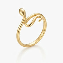 Real Gold Minimalist Snake Wrap Ring (Size 5) 0062 R2932
