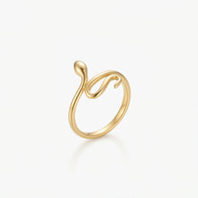 Real Gold Minimalist Snake Wrap Ring (Size 5) 0062 R2932