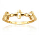 Real Gold Three Flower Blossom Ring (Size 5) 0067 R2976