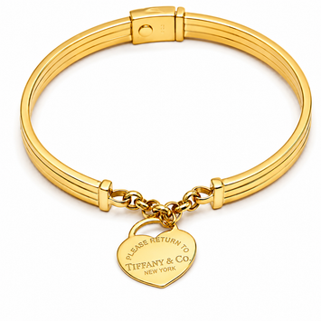 Real Gold GZTF Dangler Heart Bangle BLZ 0096 (SIZE 14) BA1473