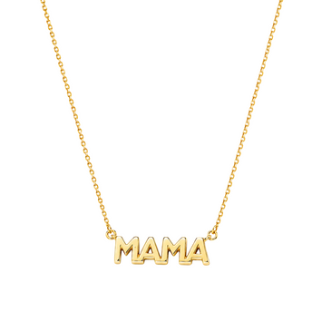 Real Gold 3D MAMA Adjustable Size Necklace 0112 (45 C.M) N1368