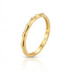 Real Gold Bamboo Bar Ring (Size 5) 0116 R3022