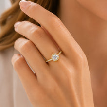 Real Gold Round Stone Ring 0125 (SIZE 7) R1645