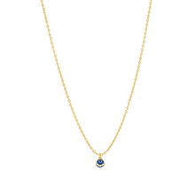 Real Gold Single Evil Eye Dangler Eye Adjustable Size Necklace 0135 N1402