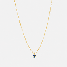 Real Gold Single Evil Eye Dangler Eye Adjustable Size Necklace 0135 N1402
