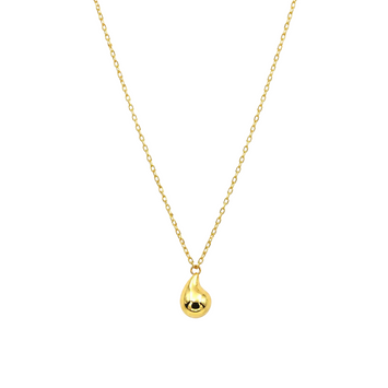 Real Gold Plain Teardrop Necklace (45 cm) 0146-4 N1473