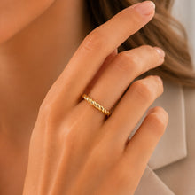 Real Gold Thick Rope Ring 0164 (Size 7) R2827