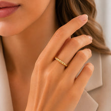 Real Gold Thick Rope Ring 0164 (Size 7) R2827