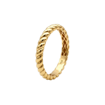 خاتم حبل سميك من الذهب الحقيقي 0164 (مقاس 8) R2826