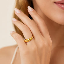 Real Gold Oval Dome Ring (Size 8) 0173 R2949