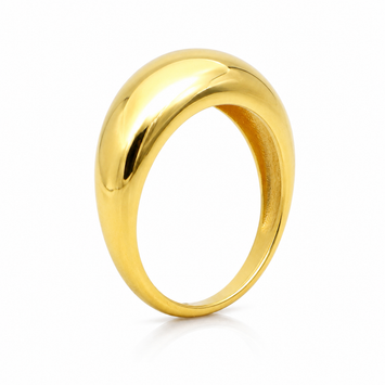 Real Gold Oval Dome Ring (Size 8) 0173 R2949