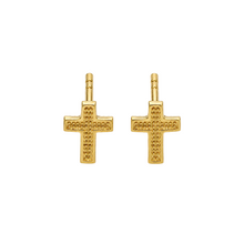 Real Gold 3D Cross Earring Set 0200-01 E1735