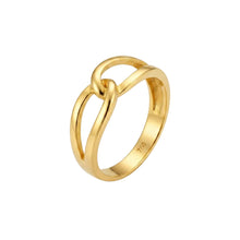 Real Gold Infinity Knot Crossover Ring (Size 5) 0216 R2924
