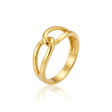 Real Gold Infinity Knot Crossover Ring (Size 5) 0216 R2924