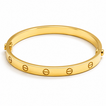 Real Gold Oval Love Bangle GZJCT BLZ0254/2 (Size 21.5) BA1587
