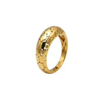 Real Gold Plain Snake Skin Ring 0255 (Size 6) R2637