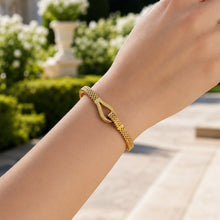 Real Gold Unisex Belt Chain Bracelet with Box Clasp Lock (18 C.M) - Model 0268 BR1911