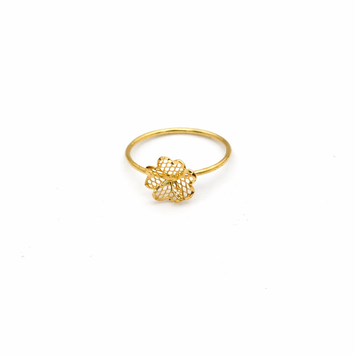 Real Gold Flower Ring 0341 (Size 5) R1784