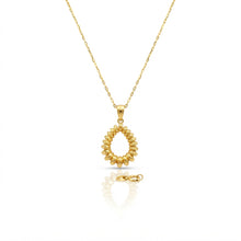 Real Gold Twisted Oval Necklace 0350 CWP 2059