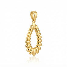Real Gold Twisted Oval Pendant 0350 P 2059