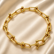 Real Gold GZTF Hardware With Real TF Lock Solid Chain Bracelet 0372 (16 C.M) BR1654
