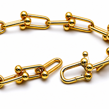Real Gold GZTF Hardware With Real TF Lock Solid Chain Bracelet 0372 (18 C.M) BR1553
