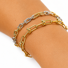 Real Gold GZTF Hardware With Real TF Lock Solid Chain Bracelet 0372 (16 C.M) BR1654