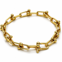 Real Gold GZTF Hardware With Real TF Lock Solid Chain Bracelet 0372 (17 C.M) BR1588