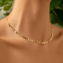 Real Gold Minimalist Round Piece Dangler Hanging Elegant Luxury Necklace (40 C.M) 0375 N1557