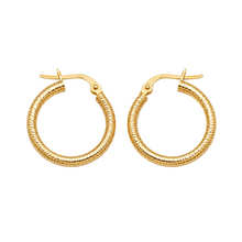 Real Gold Round Silk Clip Earrings Set - Model 0419 E1950