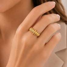 Real Gold Spike Crown Ring 0434 (Size 8) R2849