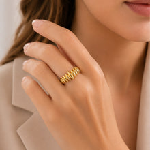 Real Gold Spike Crown Ring 0434 (Size 5) R2852