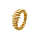 Real Gold Spike Crown Ring 0434 (Size 5.5) R3044