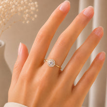 Real Gold Fine Round Spark Stone Ring 0463 (Size 8.5) R2787