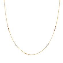 Real Gold 3 Color Beads Adjustable Size Necklace 0465-TC (45 C.M) N1538