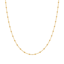Real Gold 1 Color Beads Ball 1.5 MM Dangler Adjustable Size Necklace - Model 0477 N1521